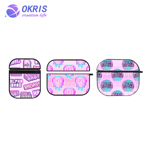 Housse en plastique dur par sublimation pour <span class=keywords><strong>AirPods</strong></span> étuis pour écouteurs personnalisés avec inserts en métal vierges - Product Image 2