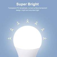 Échantillon gratuit d'ampoule LED de 3W à 12W, lampe à économie d'énergie, ampoule LED B22 E27 avec corps en plastique, ampoules LED 12V DC