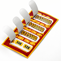 Billets à gratter personnalisés à impression sur mesure pour loteries, jeux de récompenses et jeux à gratter, fabriqués en Chine