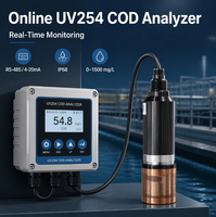 Analyseur COD BOD industriel à double éclairage, absorption UV, surveillance en temps réel, protection IP68, acier inoxydable 316L, 5%FS