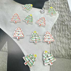 Nhựa Mặt Trăng Nút Sao Nút Trẻ Em Nút Hoa Phụ Kiện Nút 2 Lỗ Giáng Sinh tress Vui Vẻ Nút - Product Image 3