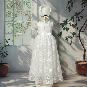 Vestido de <span class=keywords><strong>bautizo</strong></span> Fiesta de bautismo <span class=keywords><strong>para</strong></span> <span class=keywords><strong>niñas</strong></span> occidentales Vestido de baile de tul sin mangas blanco Antiarrugas 3-24M Ropa formal <span class=keywords><strong>para</strong></span> bebés y niños pequeños - Product Image 3