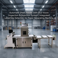 Machine de collation automatique de feuilles de papier et d'inspection/dépoussiérage d'étiquettes à grande vitesse avec détection double feuille
