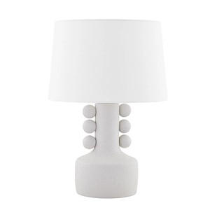Lámpara de Mesa Moderna de Cerámica con Esfera Negra Texturizada |   Iluminación Audaz para Hoteles, Espacios Especiales y Oficinas - Product Image 2