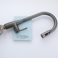 Robinet de lavabo moderne ELOILO en acier inoxydable à poignée unique avec douchette extractible, mitigeur eau chaude et froide pour salle de bain