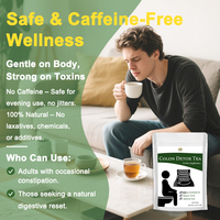 Tisana Desintoxicante para el Colon, 10 Hierbas, Alivio del Estreñimiento, Limpieza Intestinal Natural Sin Cafeína