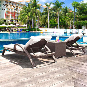 Chaise <span class=keywords><strong>de</strong></span> piscine imperméable en rotin chaise longue meubles plage transat - Product Image 3