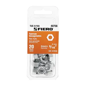 Master con 144 unità Blister con 20 5/16 'dadi esagonali realizzati in acciaio zincato, feroce - Product Image 2