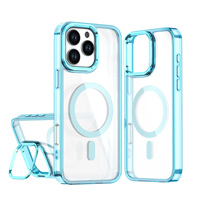 Coque de téléphone antichoc magnétique électroplaquée TPU+PC avec anneau et support d'appareil photo, compatible avec la charge sans fil pour iPhone 11-17 Pro Max