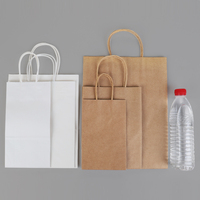 Sacs Fourre-tout en Papier Kraft Personnalisés Pas Chers, Qualité Alimentaire, pour Plats à Emporter, Marron Blanc, avec Votre Propre Logo