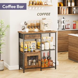 Mueble de Barra de Café Personalizado SENYU, Estilo Rústico, con Cajones, Ecológico - Product Image 5