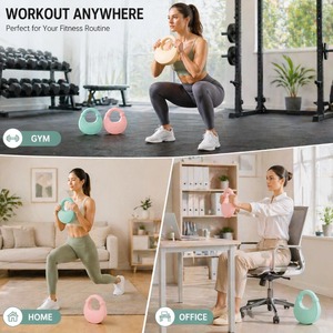 <span class=keywords><strong>Kettlebell</strong></span> en silicone souple, compact et écologique, avec poignée confortable pour la musculation à domicile - Product Image 5