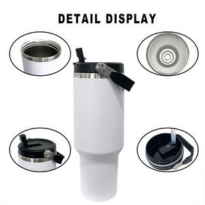 Topnovo 2025 Nouvelle Gourde Isotherme Ice 2.0 avec Paille Rabattable, Poignée et Couvercle à Visser en Acier Inoxydable Anti-Fuite - Product Image 3