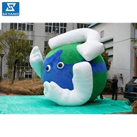 Terre gonflable en peluche personnalisée planète gonflable géante modèle de dessin animé annonces gonflables personnalisées