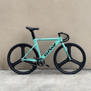 Bicicleta <span class=keywords><strong>Fixie</strong></span> GRAY con Rueda Delantera de 3 Radios 700C y Rueda <span class=keywords><strong>Trasera</strong></span> de Perfil Bajo, Neumático de Baja Resistencia a la Rodadura, Una Velocidad - Product Image 5