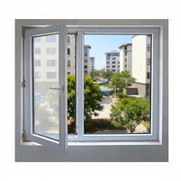 Ventana Abatible Horizontal de PVC, Color Blanco, Insonorizada, Ahorro de Energía, Estándar AAMA, para Dormitorio y Sala de Estar