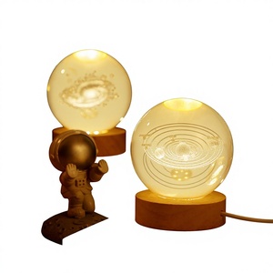 Lámpara de Noche Creativa con Forma de Planeta, <span class=keywords><strong>Cielo</strong></span> Estrellado, Luna, Ambiente Romántico, Bola de Cristal, Lámpara de Mesa para Dormitorio, Regalo de Cumpleaños - Product Image 2