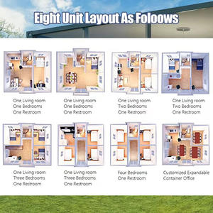 Casa contenedor expandible de lujo de 40 pies al por mayor Villa portátil Casas pequeñas Villa portátil Escuelas Centros comerciales Hoteles Panel sándwich - Product Image 5