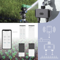 Minuterie d'arrosage intelligente WiFi Programmable Programmation d'irrigation de jardin Retard de pluie/Verrouillage enfant/Manuel/Système d'irrigation automatique