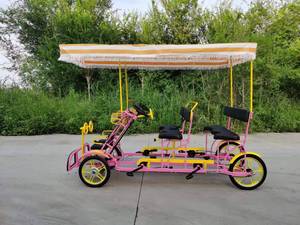 <span class=keywords><strong>Bicicletta</strong></span> Tandem <span class=keywords><strong>a</strong></span> Pedali di Lusso OEM per <span class=keywords><strong>4</strong></span> Persone, <span class=keywords><strong>4</strong></span> <span class=keywords><strong>Ruote</strong></span>, Sedile per Turismo e Visite Guidate per Adulti - Product Image 4