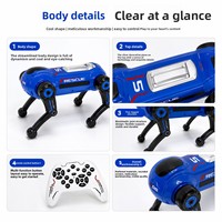 Robot chien quadrupède intelligent programmable pour enfants, contrôlé par la voix, en plastique, électrique, jouet éducatif STEM pour garçons