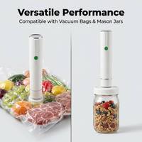 Draagbare huishoudelijke vacuümverpakker, oplaadbare voedselverpakkingsmachine, mini handvacuümpomp, krachtige zuigkracht, keuken