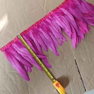 Plumas de Gallo de 20-25 cm con Adorno de Plumas, Flecos Hechos <span class=keywords><strong>a</strong></span> Mano para Vestidos de Boda, Fiesta, Carnaval, Plumas Teñidas y Blanqueadas - Product Image 5