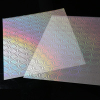 Pochette de plastification holographique super brillante transparente en PVC pour carte d'identité, film holographique, pochettes de plastification holographiques
