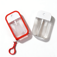 Flacon pulvérisateur de poche rechargeable 30ml 50ml pour désinfectant pour les mains ou parfum, format carte de crédit plate, en plastique