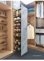UZIA-12Z-4.5 Range-chaussures coulissant en acier allié, organisateur de tiroir, gain de place pour entrée, chambre, maison