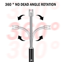Briquet à arc BBQ sans flamme 360 degrés Flexible Long Rechargeable USB Portable allumage blister emballage briquets en métal