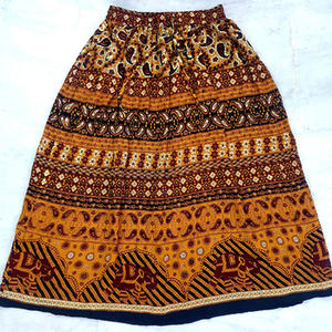 Womens Animal Print Cotton <b>Skirt</b> <b>Elastic</b> Waist Drawstring Closure Casual Wear Natural Fabric Comfortable Style - Product Image 2