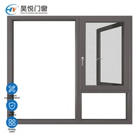 Fenêtres à battants en aluminium à design à persiennes, double vitrage, ouverture à bascule, système de fenêtres coupe-vent et insonorisant