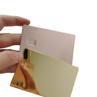 Carte de visite professionnelle moderne en acier inoxydable noir, gravée au laser couleur personnalisée avec plaque nominative, 85x54mm, épaisseur 0,8mm, vente en gros