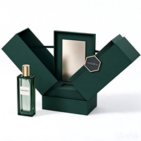 Boîte cadeau de luxe personnalisée à double ouverture rigide pour parfum, en papier écologique, avec logo, pour emballage de flacon de parfum