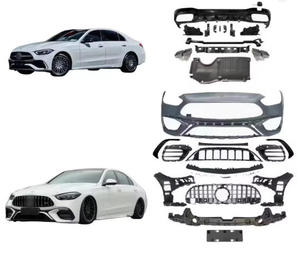 Pare-chocs de voiture Kit de carrosserie pour <span class=keywords><strong>Mercedes</strong></span> W206 <span class=keywords><strong>Classe</strong></span> C Upgrade C63 Style Pare-chocs avant Pare-chocs arrière - Product Image 1