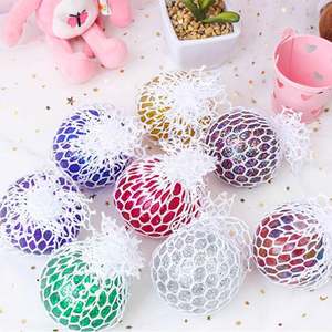 Hot Selling Custom Anti-Stress <b>Squeeze</b> Grape Toy Colorful Mesh Squishy Soft <b>Ball</b> Top Stress Relief Paper Crape Grape <b>Ball</b> - Product Image 4