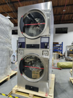 Machine à laver et à sécher à pièces de monnaie de 10 kg, 12 kg, 20 kg, 25 kg, double sécheuse, chauffage au gaz et électrique