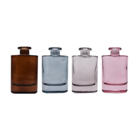 Bouteille en verre noir mat de 150 ml pour diffuseur à bâtonnets avec bouchons, idéale pour l'aromathérapie à domicile et les contenants d'huiles essentielles parfumées – Vente en gros