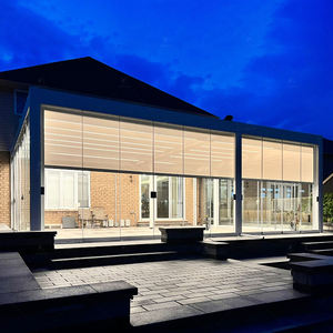 Oweado-Parasol motorizado para todas las estaciones, pérgola <span class=keywords><strong>de</strong></span> aluminio <span class=keywords><strong>de</strong></span> lujo, puertas correderas para balcón, terraza, naturaleza tratada a presión - Product Image 6