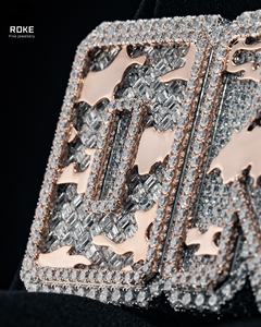 Colgante de Fútbol Personalizado en Oro de 9K/10K/14K, Cadena Cubana con Diamantes Cultivados en Laboratorio, Collar Hip Hop para Hombre, Certificado IGI/GIA - Product Image 6