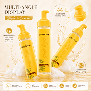 Lotion coiffante moussante bio pour cheveux bouclés et crépus - Modèle et définit la forme - Tenue moyenne - Prête à l'emploi - Product Image 3