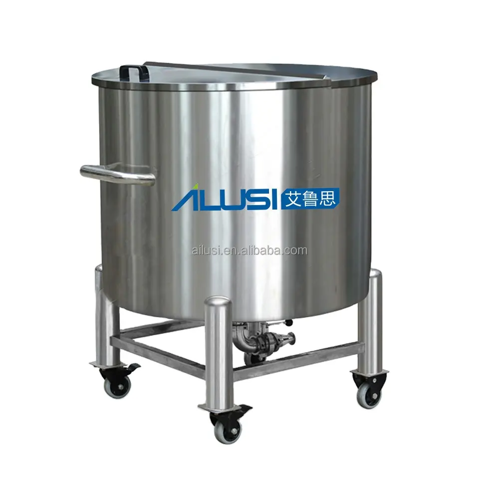 ALUSI300L食品グレードステンレス鋼304可動式ウォーターシャンプーボディローション化粧品クリーム貯蔵タンク反応器