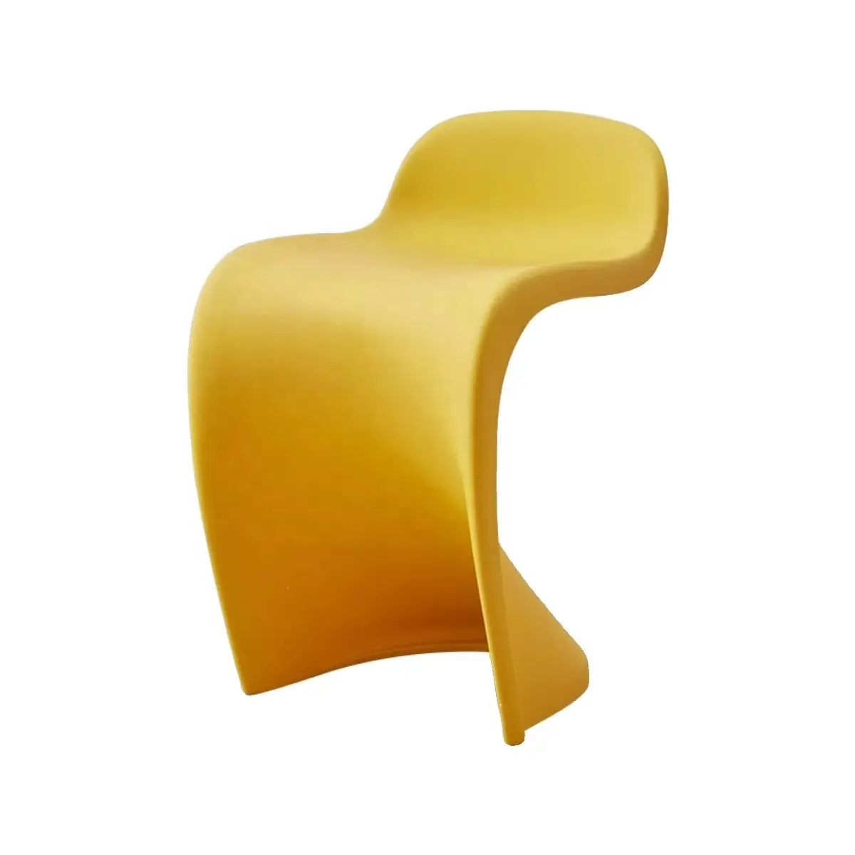 Оптовая продажа, складываемый пластиковый обеденный стул без рук, современные креативные стулья для гостиной S-образной формы