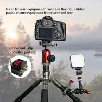 Bras articulé à friction réglable en alliage d'aluminium découpé CNC de 7 pouces, idéal pour les appareils photo reflex numériques, les rigs, les éclairages LED et les flashs - Vente chaude