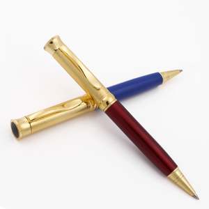 Stylo à bille de luxe pour le bureau, en métal, avec clip doré - Product Image 2