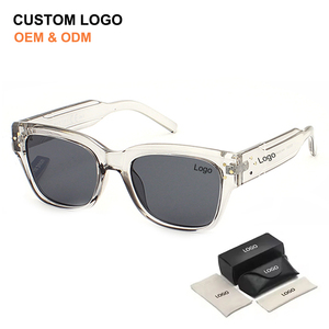 2025 Fashion Trend Luxury Transparent Square Frame <b>Sun</b> Glasses Custom Logo New Design Women Men Sunglasses <b>Shades</b> - Product Image 1