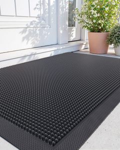 Dust Removal Elastic Mesh Front Door Mat Non Slip Outdoor <b>Entrance</b> Floor <b>Rug</b> Household Home Gate Doormat For Shoe Dirt Cleaning - Product Image 1