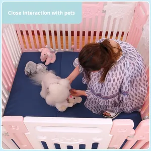 Nhà Máy Trực Tiếp 73Cm Cao Nhựa Hiện Đại Rắn Con Chó Hàng Rào Lồng Thân Thiện Với Môi Thiết Kế Cho Trong Nhà Ngoài Trời Sử Dụng Nhỏ Vừa Chó - Product Image 3