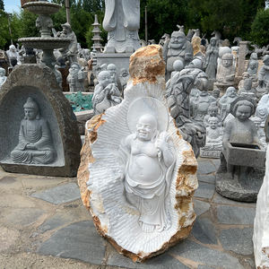 Personalizar escultura religiosa tamaño natural piedra blanca natural figura estatua - Product Image 6